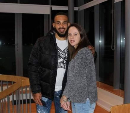 Bryan Mbeumo with his sister Maeva Gouge.